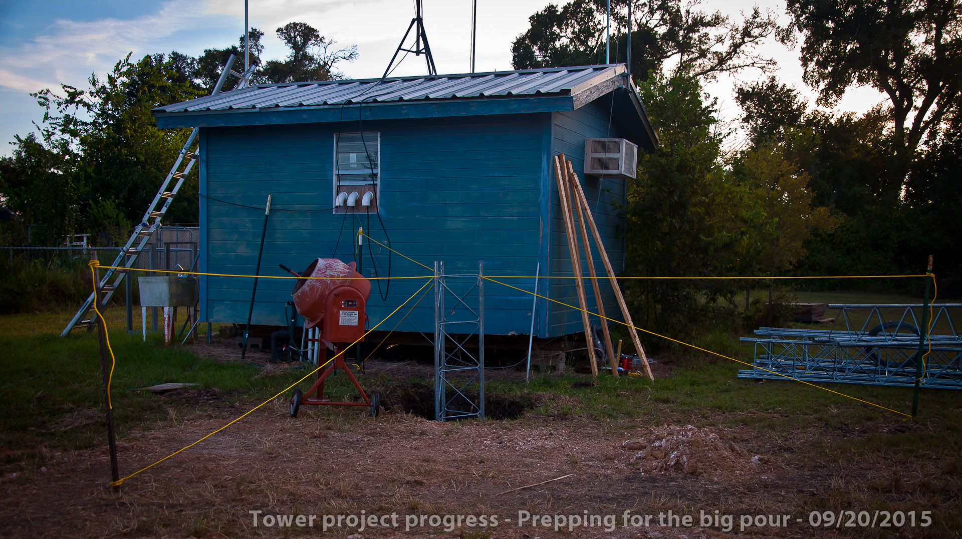 Tower installation progress