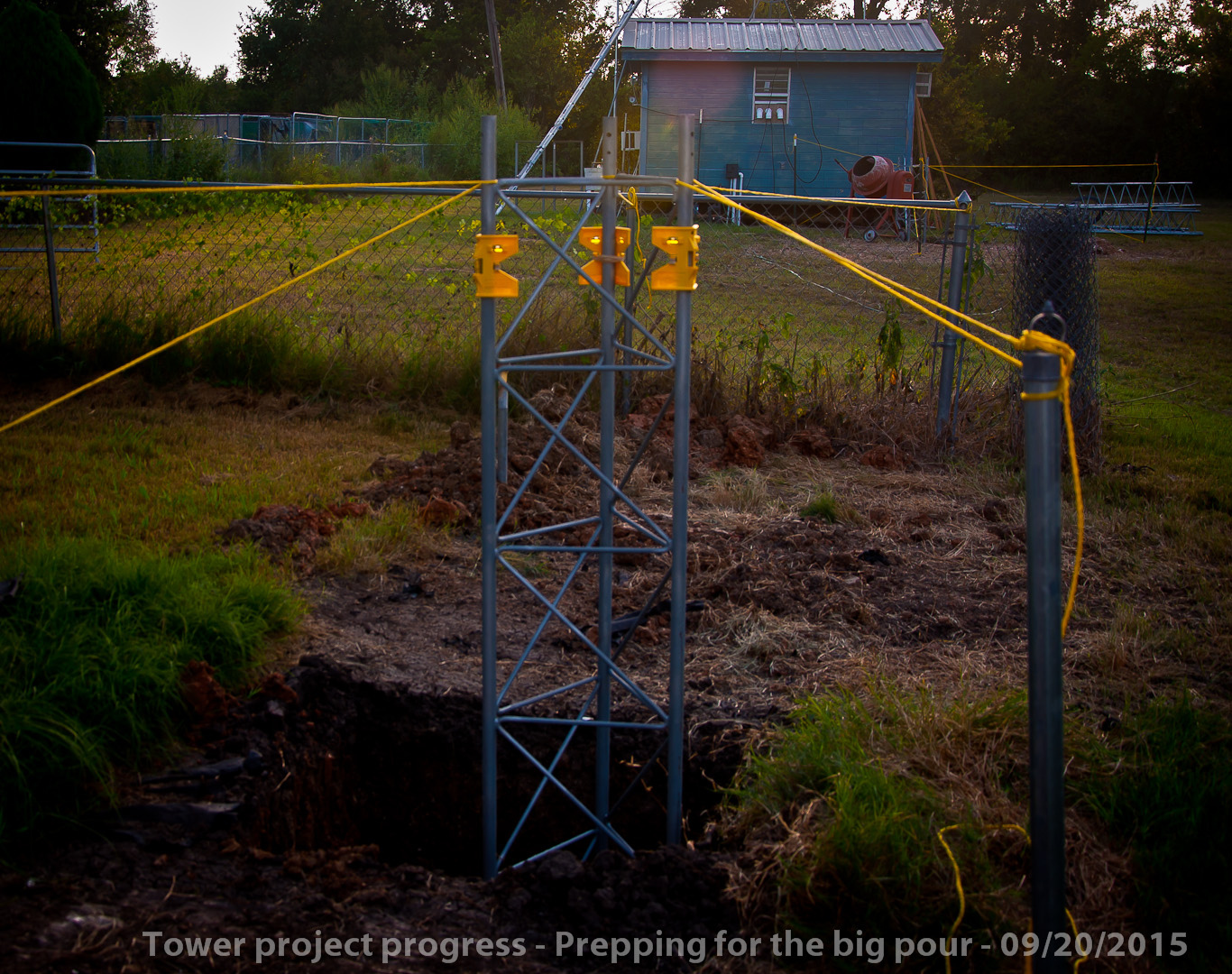 Tower installation progress