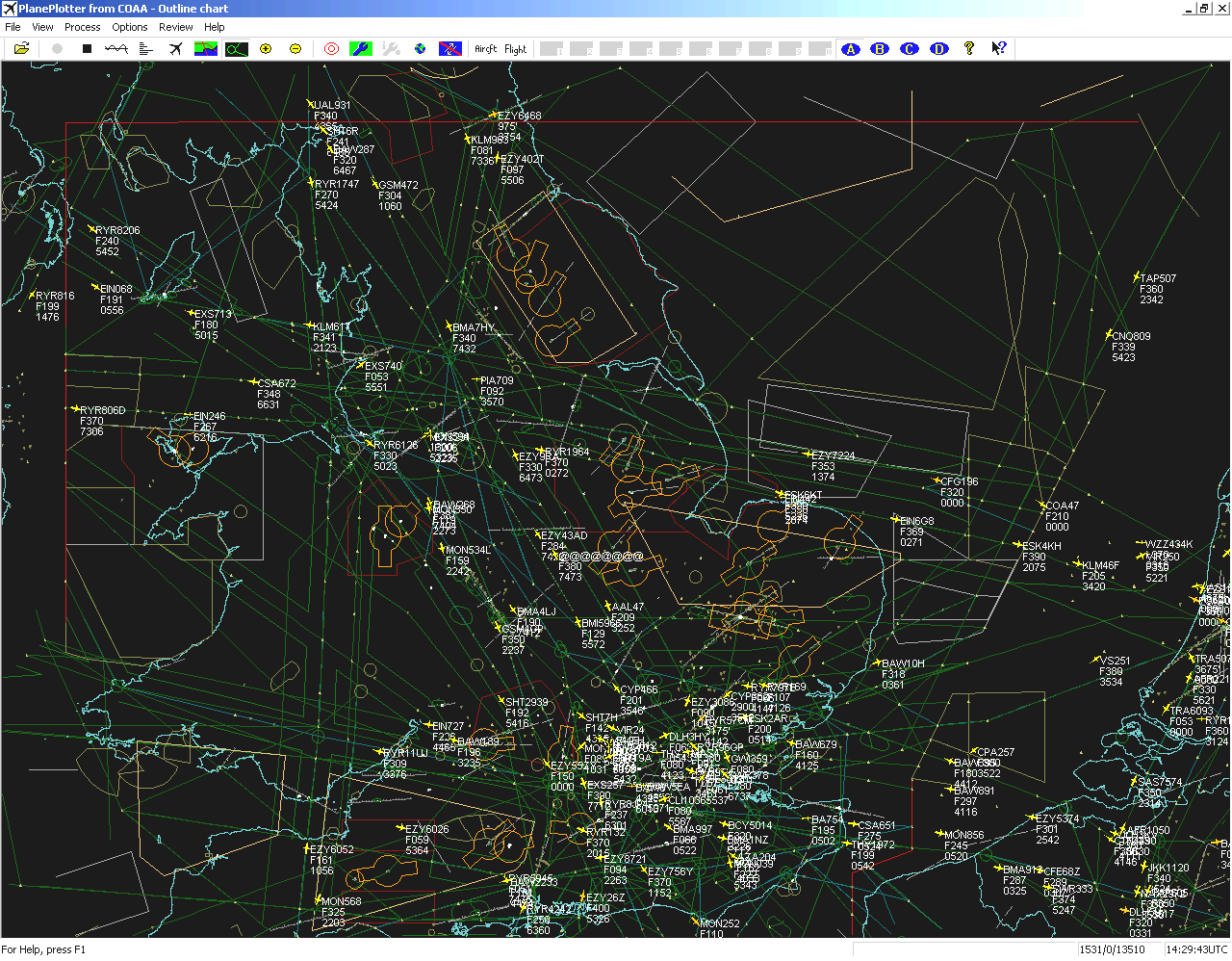 air traffic control radar scope